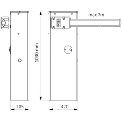 WIDEL KIT automatická závora do 7m WIDEL KIT automatická závora do 7m